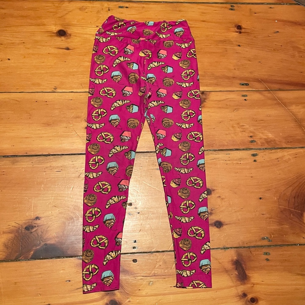 LuLaRoe Pink Ice Cream Patterned Leggings